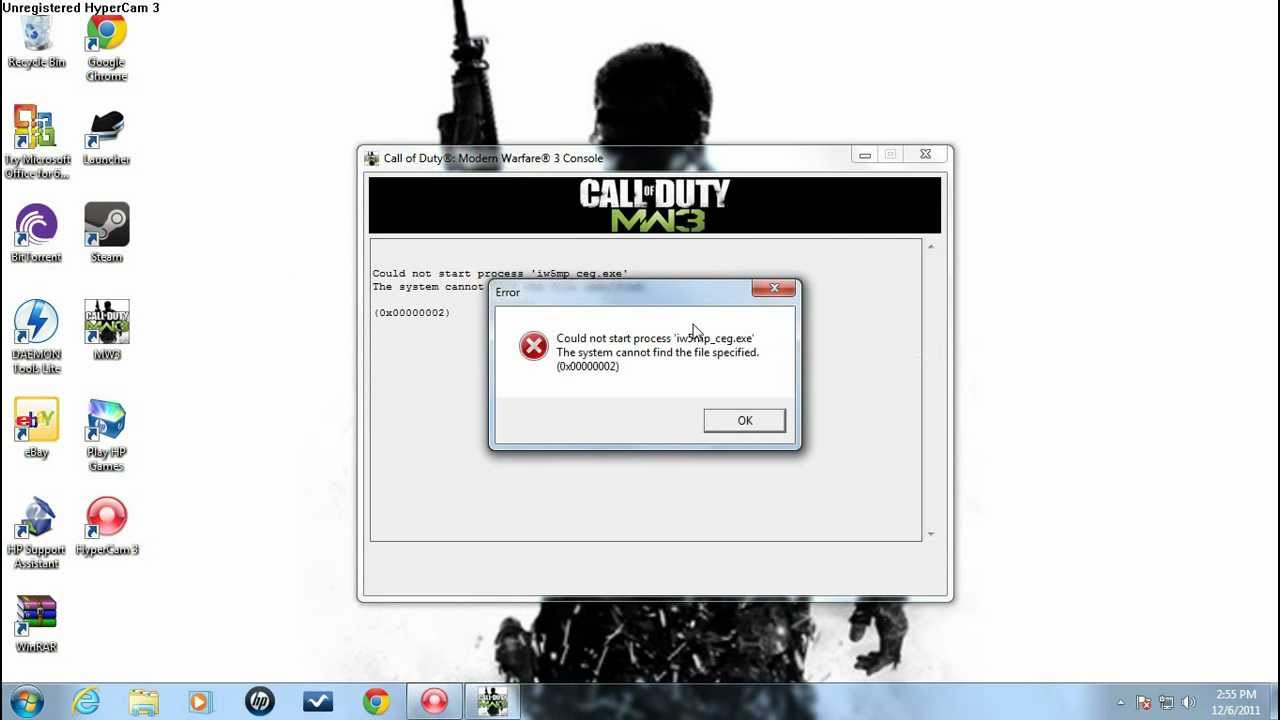 Unable To Create Steam_appid.txt. Mw3